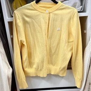 baby Yellow Button-Up Women's Sweater